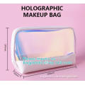 holographic neon metallized zip PVC tube bag with hang hook for storage underwear portable PVC, Tube Cylindrical PVC packing Bag